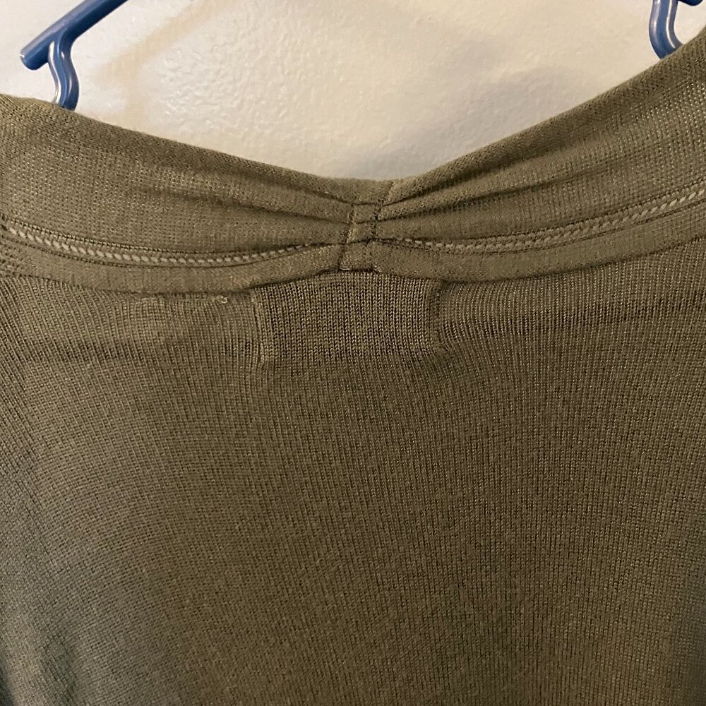 Alfred Dunner Petite Dark Green Long Sleeved Lightweight Cardigan Size PM - Picture 6 of 7